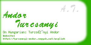 andor turcsanyi business card